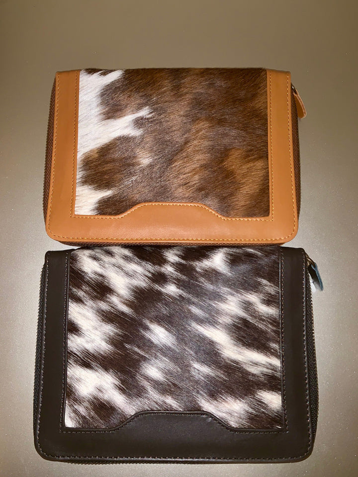 Cowhide Leather Clutch + Zipper