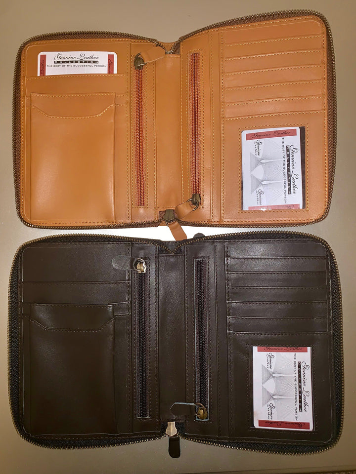 Cowhide Leather Clutch + Zipper