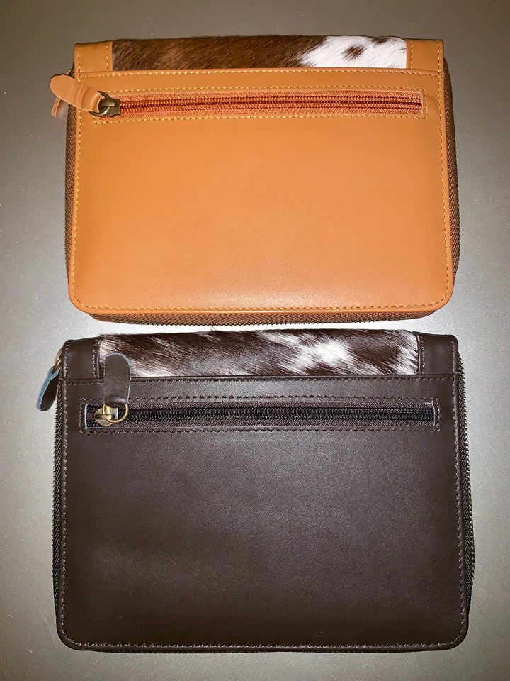Cowhide Leather Clutch + Zipper