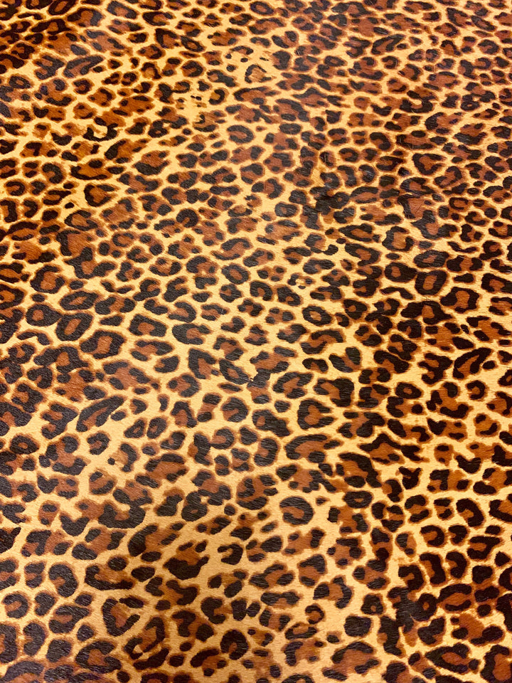 Leopard Animal Printed Design Calf Hide Rug