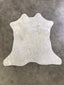 Silver Metallic Acid Wash Printed Design Calf Hide Rug