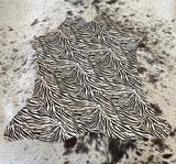 Tiger On White Animal Printed Design Calf Hide Rug