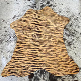 Tiger Animal Printed Design Calf Hide Rug
