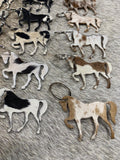 Horse Cowhide Keychain