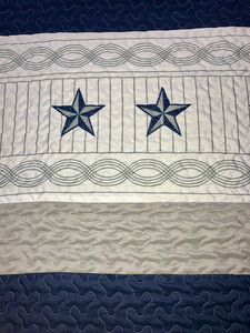 Dallas Cowboys Western Star Design Quilt BedSpread Comforter Navy Blue Set +HOT+