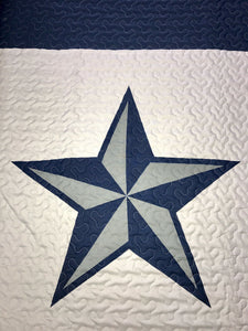 Dallas Cowboys Western Star Design Quilt BedSpread Comforter Navy Blue Set +HOT+