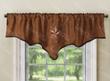 Western Embroidery Star Suede Valance