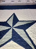 Dallas Cowboys Western Star Design Quilt BedSpread Comforter Navy Blue Set +HOT+