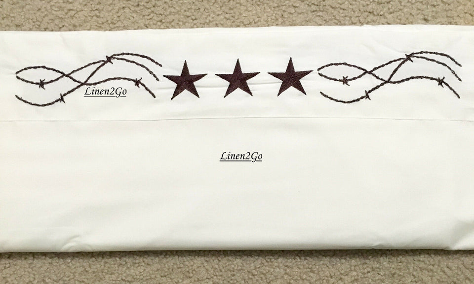 WESTERN Embroidery Star Sheet Set