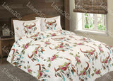 Skull Skeleton Flower Quilt Rustic Western Bedspread Comforter Bedding-3 Pc Set