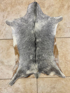Exotic Goatskin Hide Leather Rug - Exact Goat Skin you will be receiving - ST10