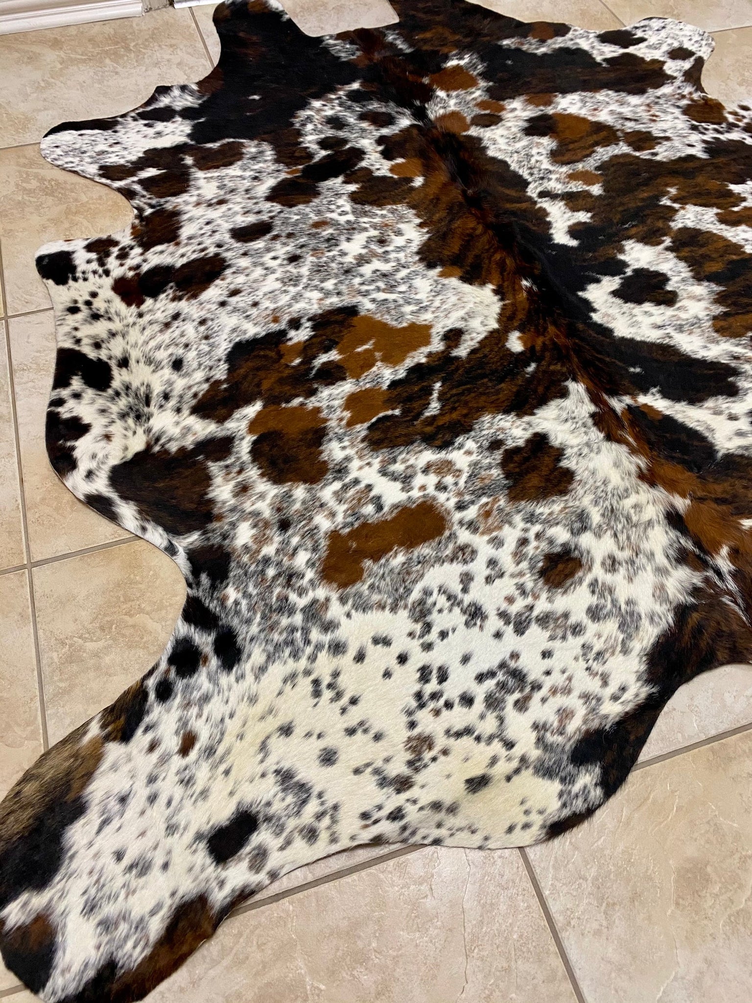 Colombian Cowhide Fur Rug - Natural Exotic Spots - XL/JUMBO – Western ...
