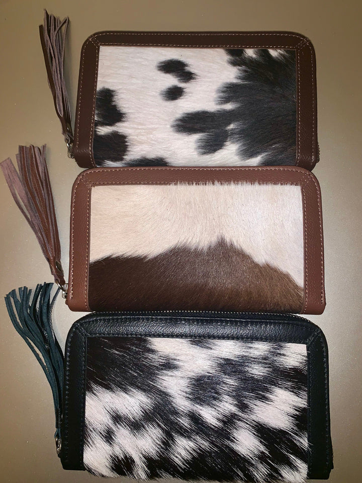 Double Sided Cowhide Leather Clutch