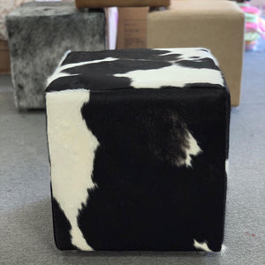 Brazilian Cowhide Square Pouf / Ottoman / Foot Stool ~ Many Colors To Choose!