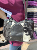 100% Cowhide leather  tote with bronze studs, for women~ Cowhide Bags- Free Shipping!!