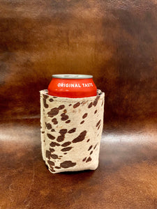 100% Handmade Acid Washed Cowhide Leather Beer Can Coolers / Huggers/Huggies, Holder , Drink Sleeve gift! Multiple Styles!!