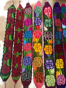 Mexican Floral Belt.Embroidered Belt, Mexican Sash Belt Solid Colorful Sash Hand Woven Boho Sash Ethnic Belt Tie Belt Dress Belt Shirt Belt