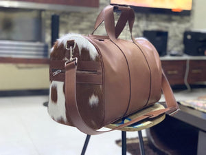 Leather Cowhide Duffel Bag