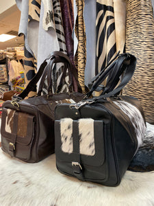 Cowhide Leather Duffel Bag - Weekend Bag
