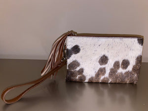 Double Sided Cowhide Wristlet