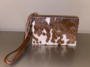 Double Sided Cowhide Wristlet