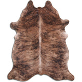 100% Real  Brazilian Cowhide Fur Rug - Natural Brindle Cowhide Rug,Brindle Striping - Real Cowhide- XL/JUMBO