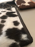 Cowhide Leather Wristlet