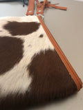 Cowhide Leather Wristlet