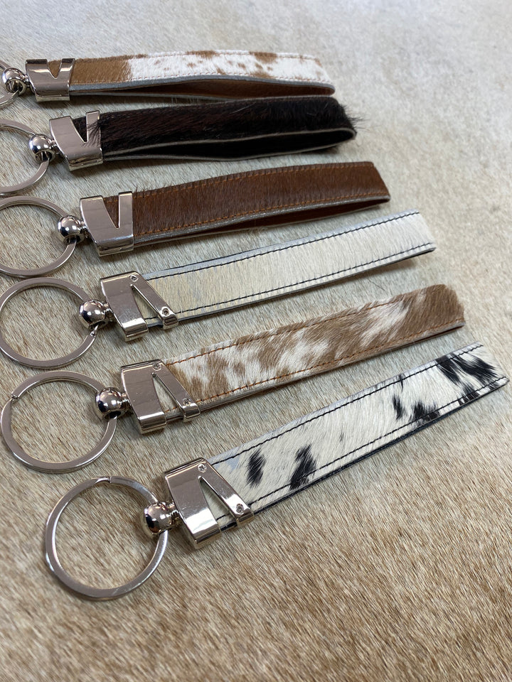 Double Sided Cowhide Keychain