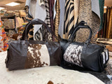 Cowhide Leather Duffel Bag - Weekend Bag