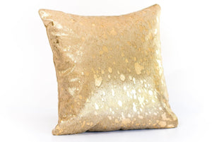 Acid Wash Gold Cowhide  Pillow / Cushion Cover