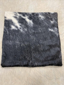 Luxurious Black White Salt & Pepper Hair On Cushion