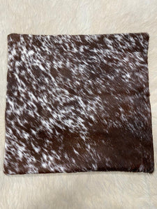 Luxurious Brown White Salt & Pepper Hair On Cushion