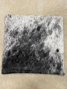 Luxurious Black Gray White Salt & Pepper Hair On Cushion