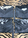 Cowhide Wristlet With Leather Backing