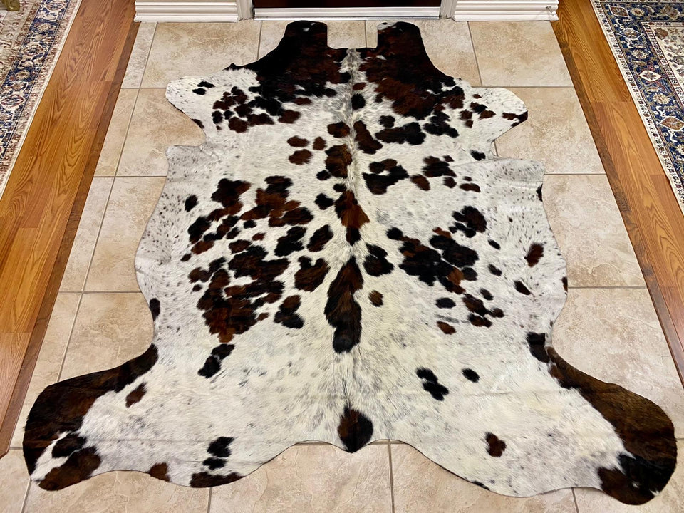 Colombian Cowhide Fur Rug - Natural Exotic Spots - XL/JUMBO (A11)